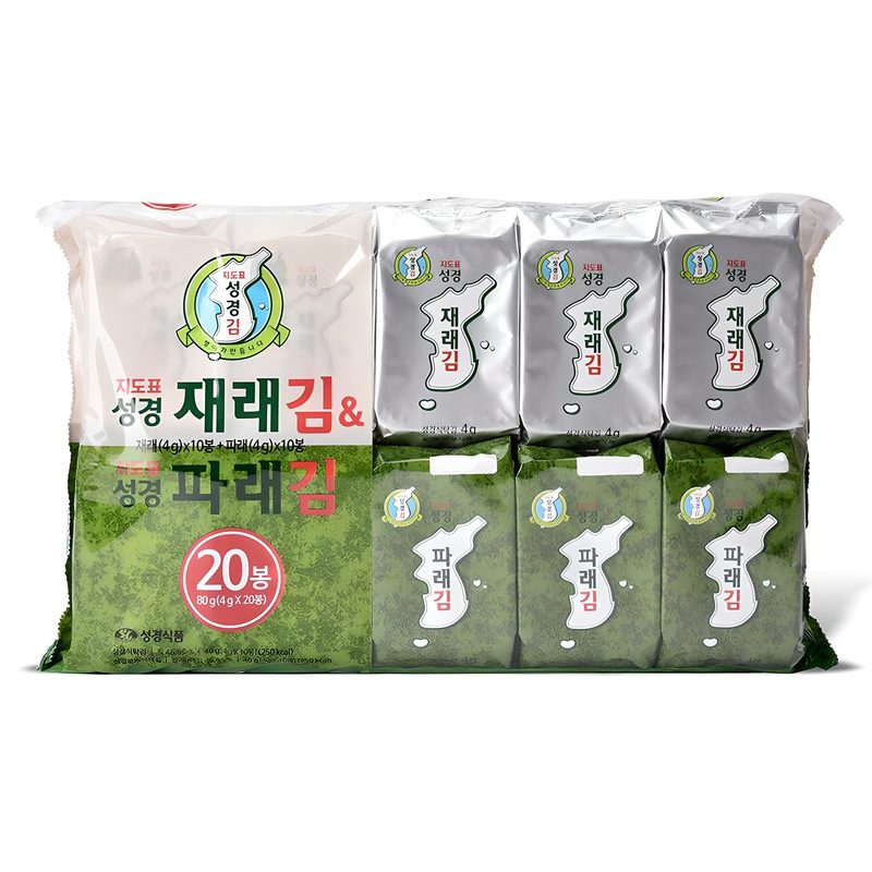 지도표성경 재래식 성경식탁김 4g x 10p + 파래김 4g x 10p