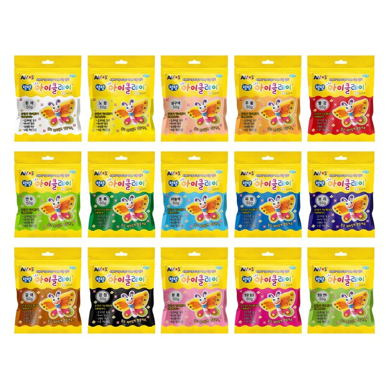 클레이탱탱 아이클레이 50g 10가지 색상 혼합세트, 10가지 색상, 5