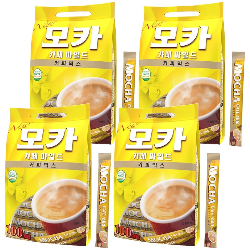 모카씨엔티 모카 카페 마일드 커피믹스, 12g, 100개입, 4개