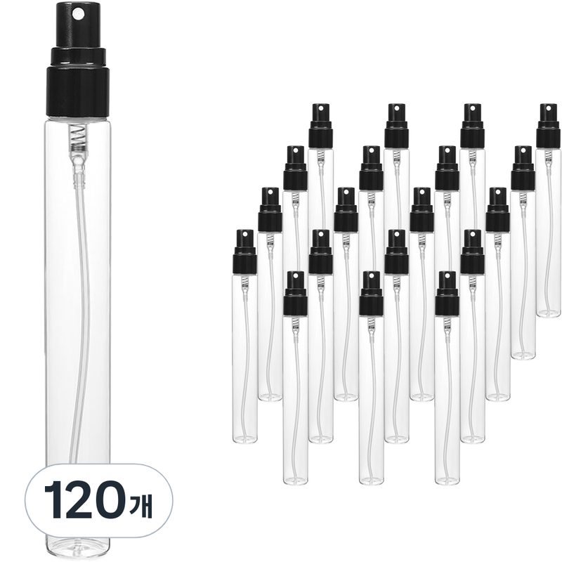 강군샵 알루미늄캡 스프레이 용기 15ml, 120개, 투명(용기) + 블