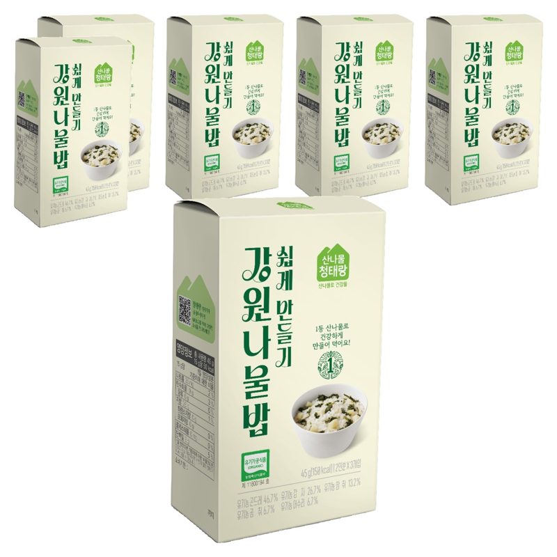 홈스랑 강원나물밥 쉽게 만들기, 45g, 6개