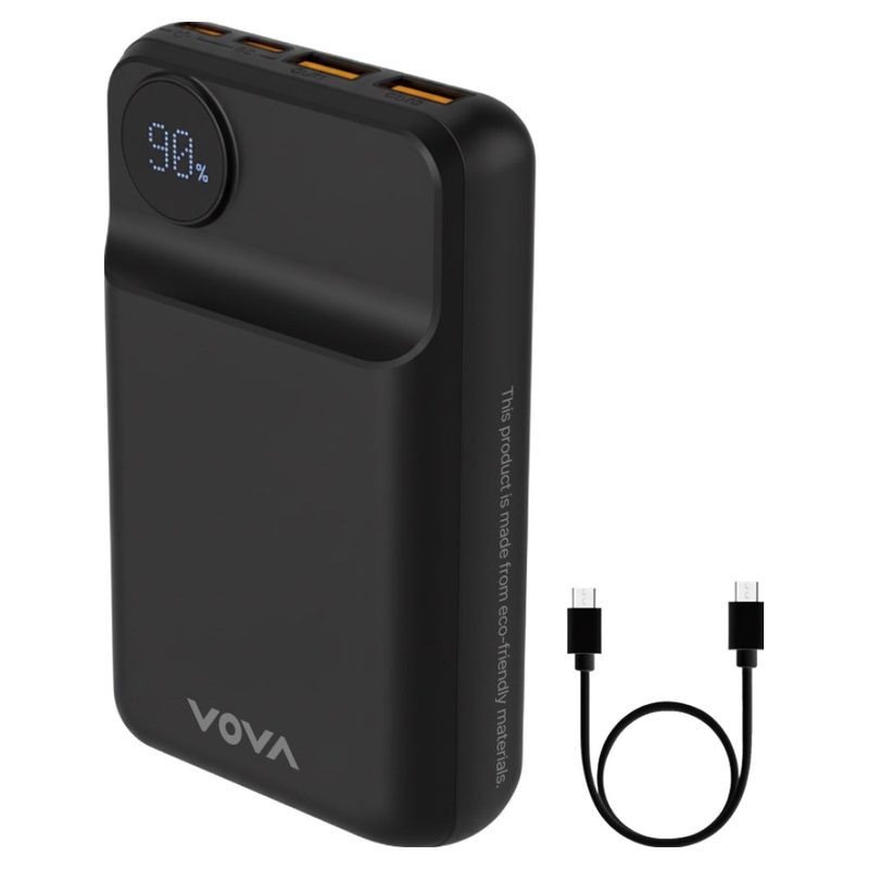 보바 22.5W 휴대용 보조배터리 20000mAh, VA-121, 블랙