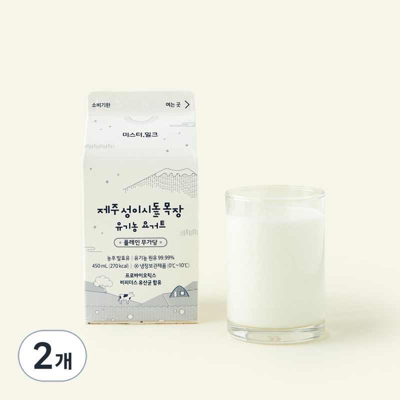 [로켓프레시] 제주성이시돌목장 요거트, 450ml, 2개