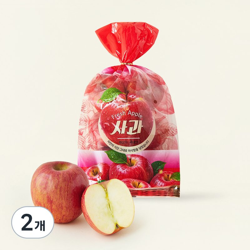 [로켓프레시] 다조은 사과, 2개, 1.3kg(중과, 5~6입)