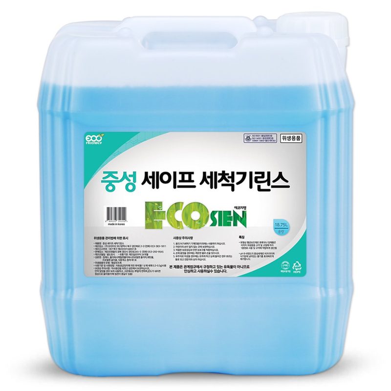 에코지엥 중성 세이프 식기세척기린스 18.75L 1종 원료사용, 18.7