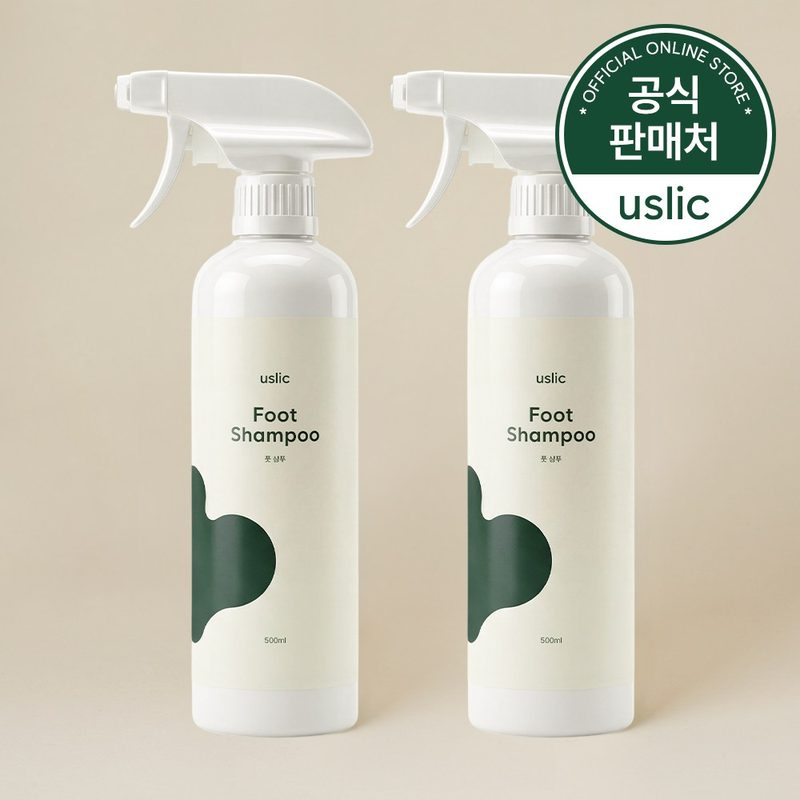 어슬릭 풋샴푸 거품형 쿨링효과 발냄새제거, 500ml, 2개, 1개입