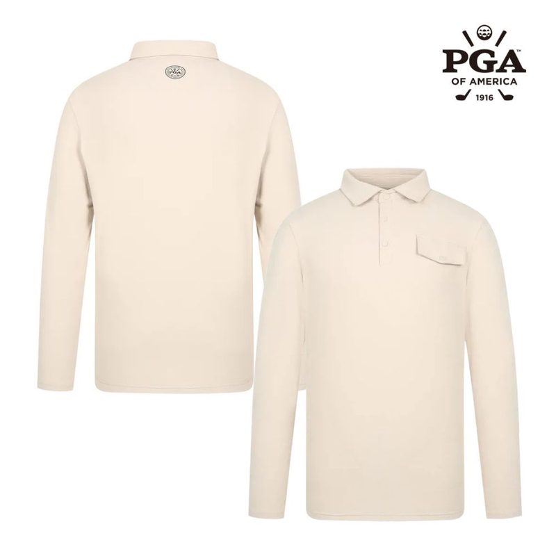 PGA 숄더로고 포켓 긴팔 카라티셔츠 PGMTS43306