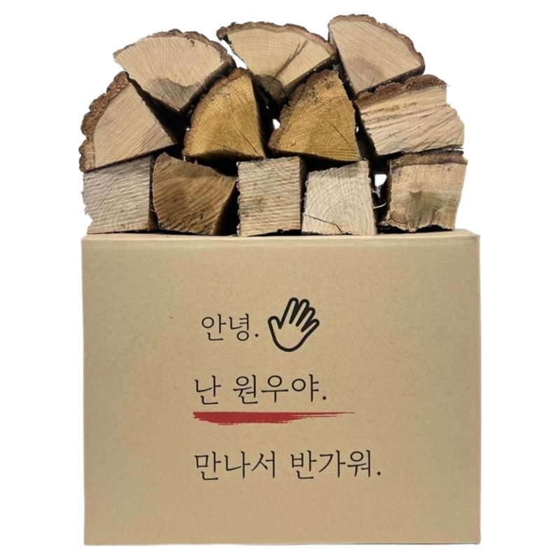 원우네장작 두꺼운 화목 난로용 장작, 20kg, 1개