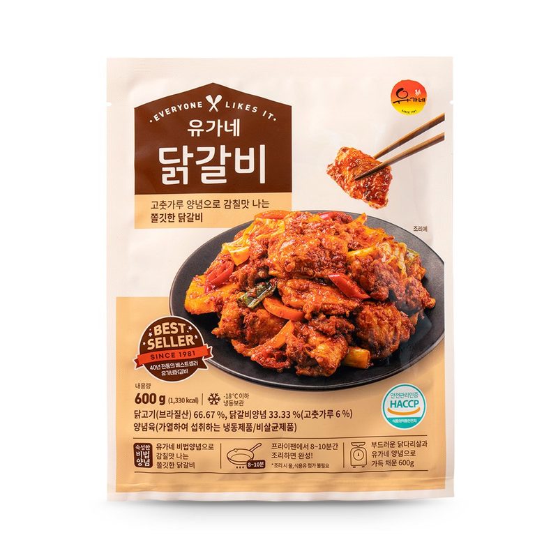 유가네 닭갈비 600g x 5팩, 600g, 5개