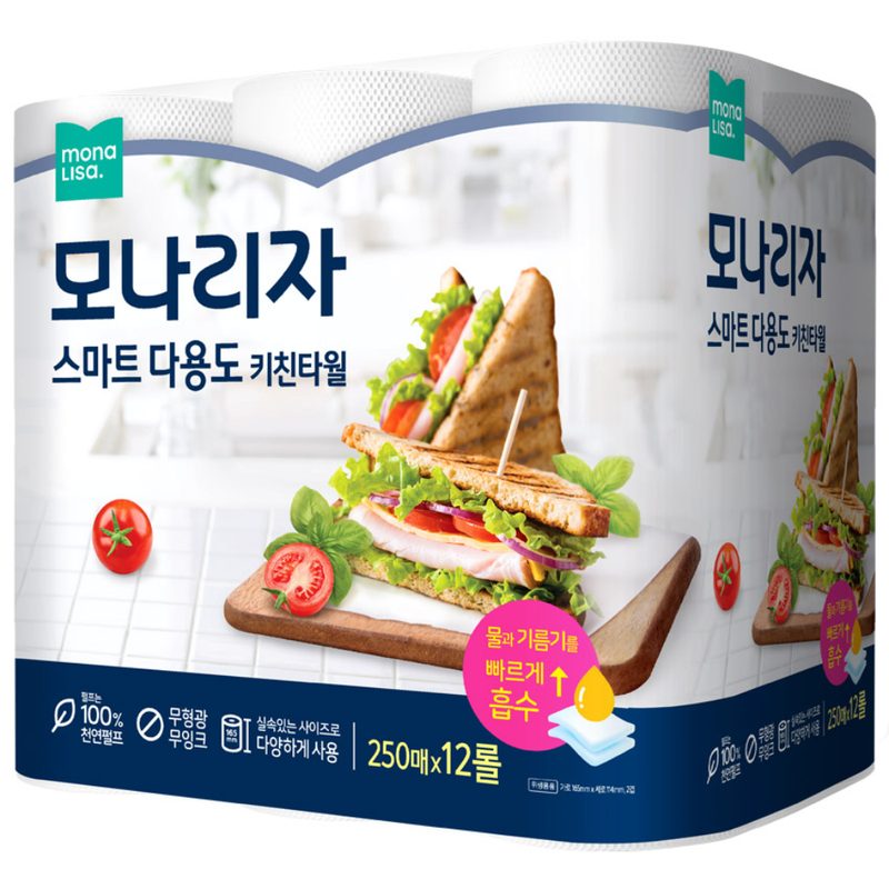 모나리자 다용도 키친타올, 12개, 250매