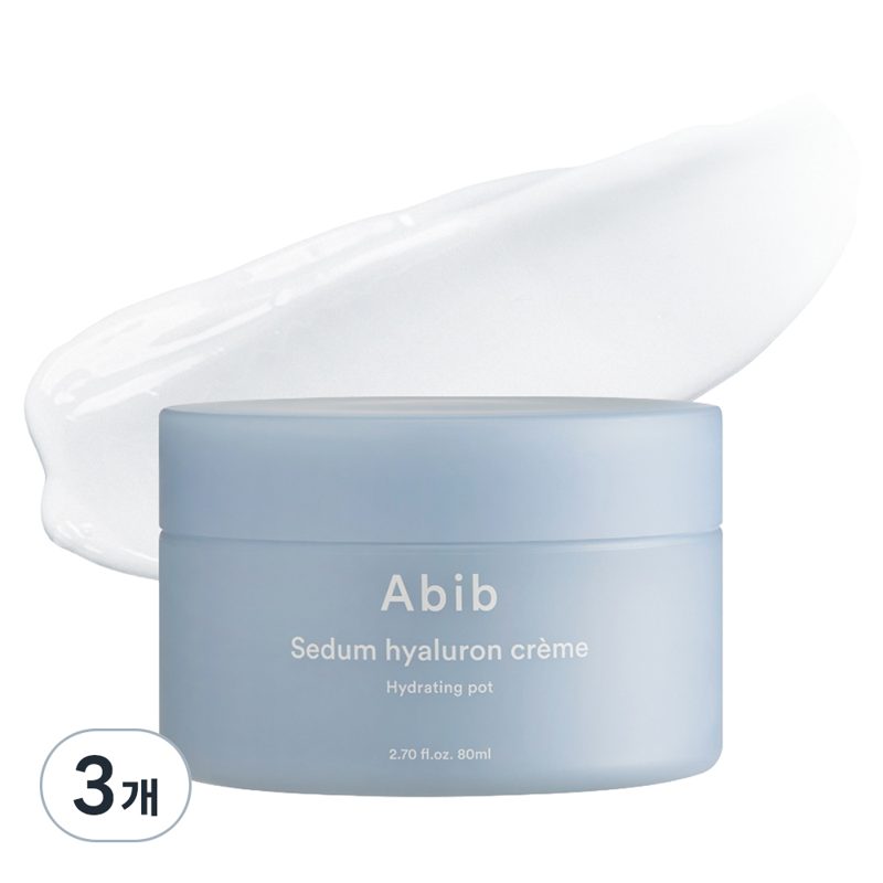 아비브 수분초 히알루론 크림 하이드레이팅 팟, 3개, 80ml