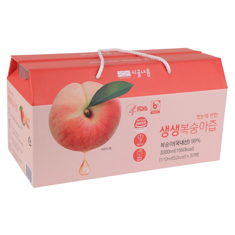 시골내음 생생 복숭아즙 100% 착즙 한여름 복숭아를 베어먹는 맛, 30