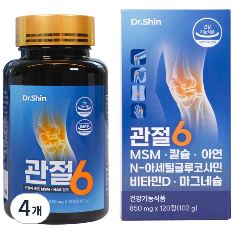 닥터신 관절6 뼈 근육 관절 건강 6in1 영양제 MSM NAG 비타민D