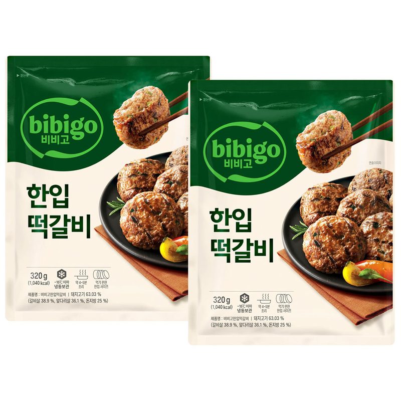 비비고 한입떡갈비, 320g, 2개