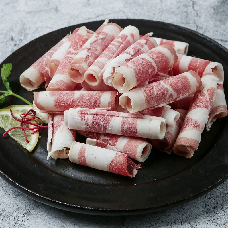 푸주 샤브 구이용 소포장 미국산 우삼겹, 4개, 250g