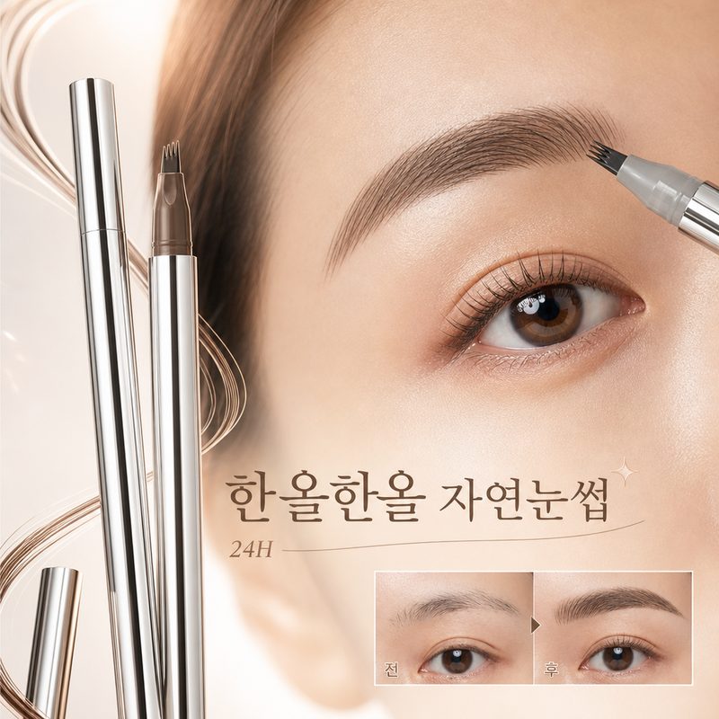 루에디 눈썹펜슬 지워지지않는 눈썹 타투펜 지속력이 좋고 번지지 않음 방수