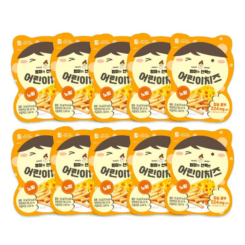 맛있는풍경 엄마가 선택한 치즈스틱, 노랑, 10개, 20g