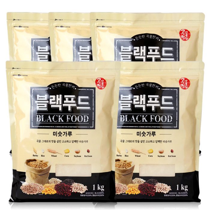 곡물명가 블랙푸드 미숫가루, 1kg, 5개