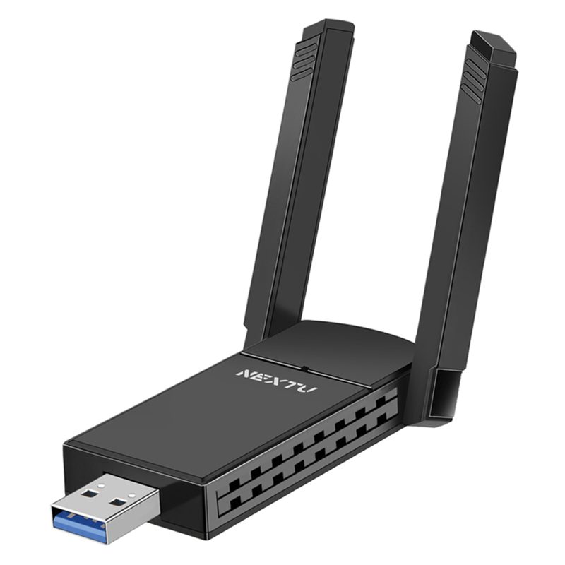 넥스트유 1300Mbps 듀얼 안테나 USB 타입 외장형 무선 랜카드, 