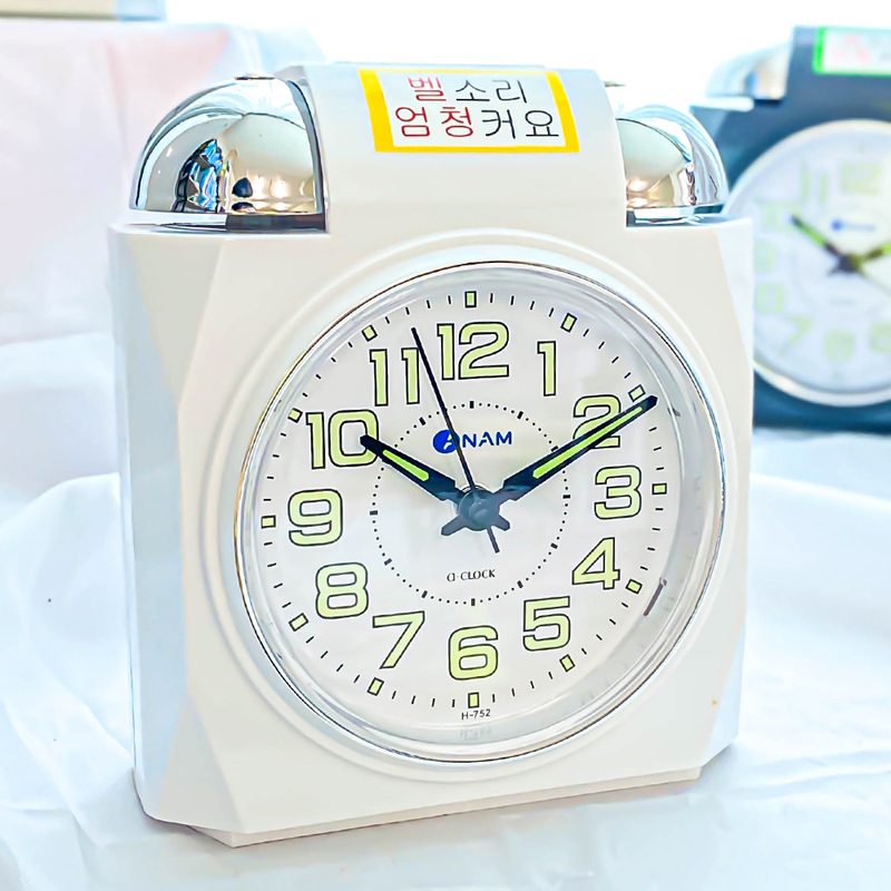 아남 트윈벨 알람 탁상 시계 H752