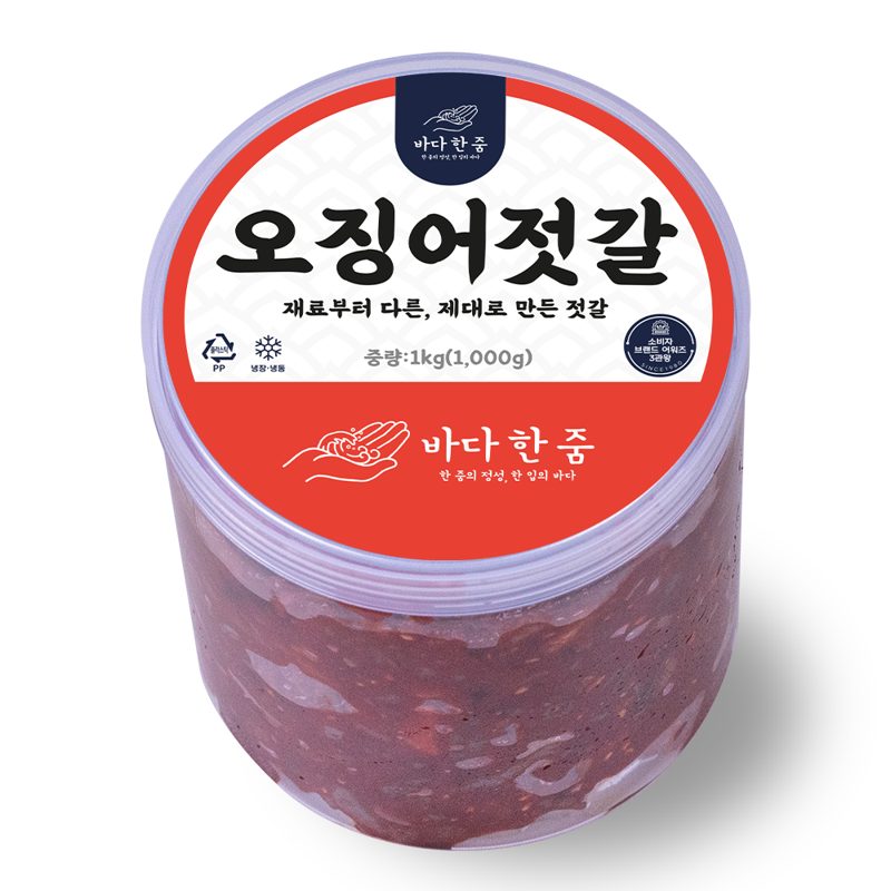 바다한줌 오징어젓갈 세상 쫄깃한 오징어젓, 1개, 1kg