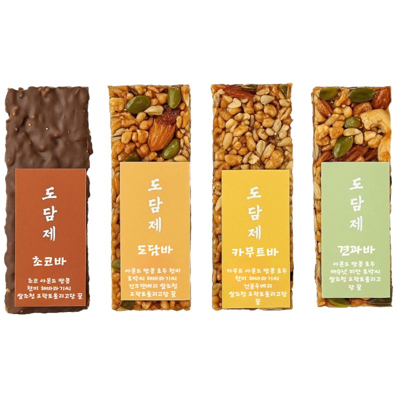 도담제 무설탕 수제 견과류바 견과바 에너지바 단백질바 저칼로리 건강간식,