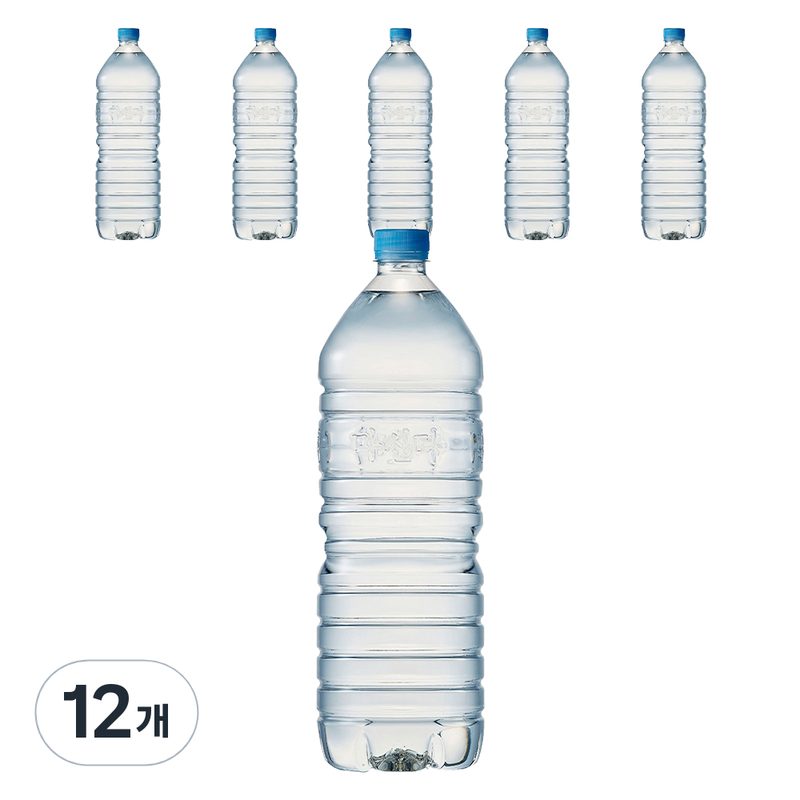 마신다 먹는샘물 무라벨, 2L, 12개