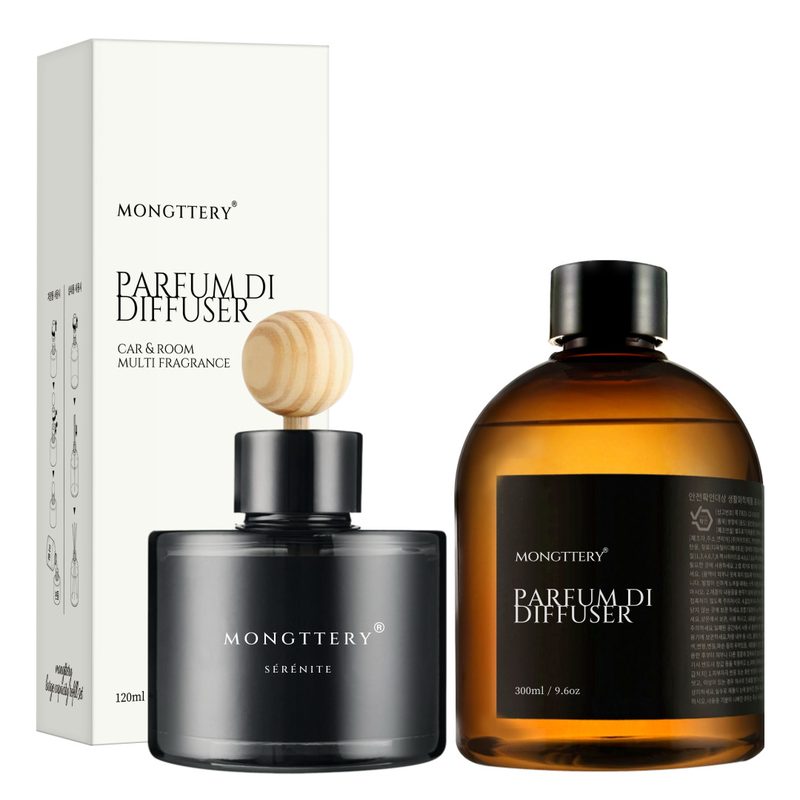 몽때리 차량용 방향제 120ml 본품 + 300ml 리필 세트, 시트러스