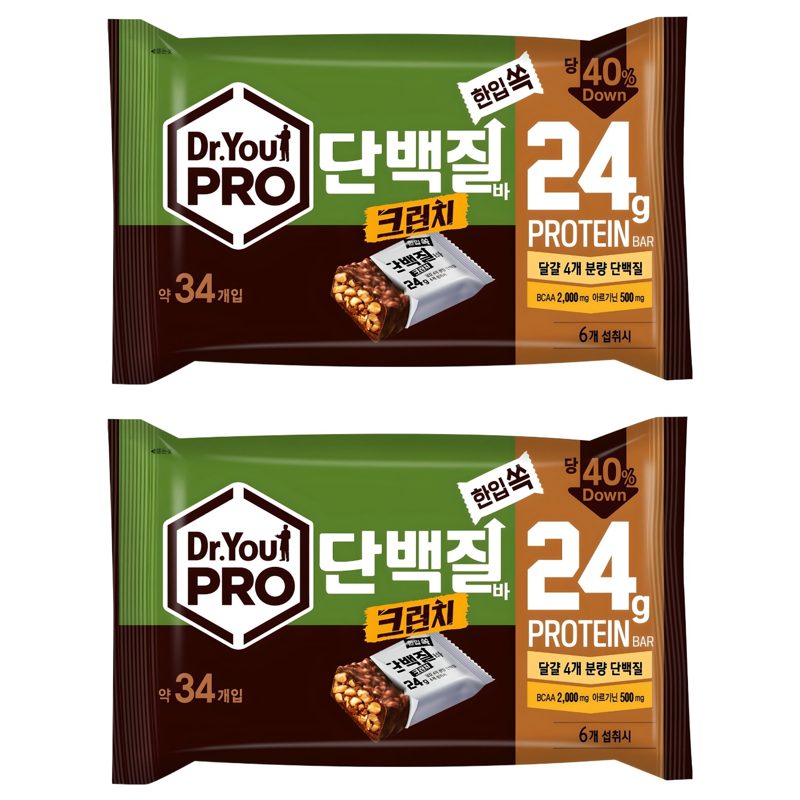 닥터유 프로단백질바 크런치 한입쏙 34p