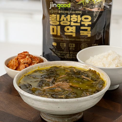 소담채가 횡성 한우뼈 한우고기 국내산 미역 사골미역국, 5개, 500g