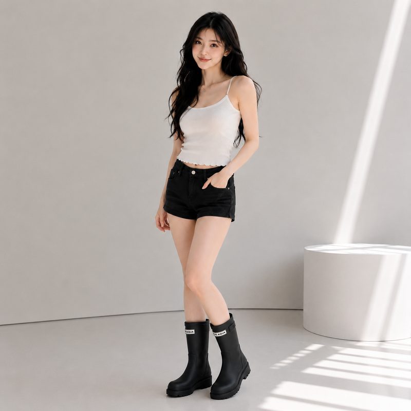 디아쿠아 수지니 베이직 미들 레인부츠