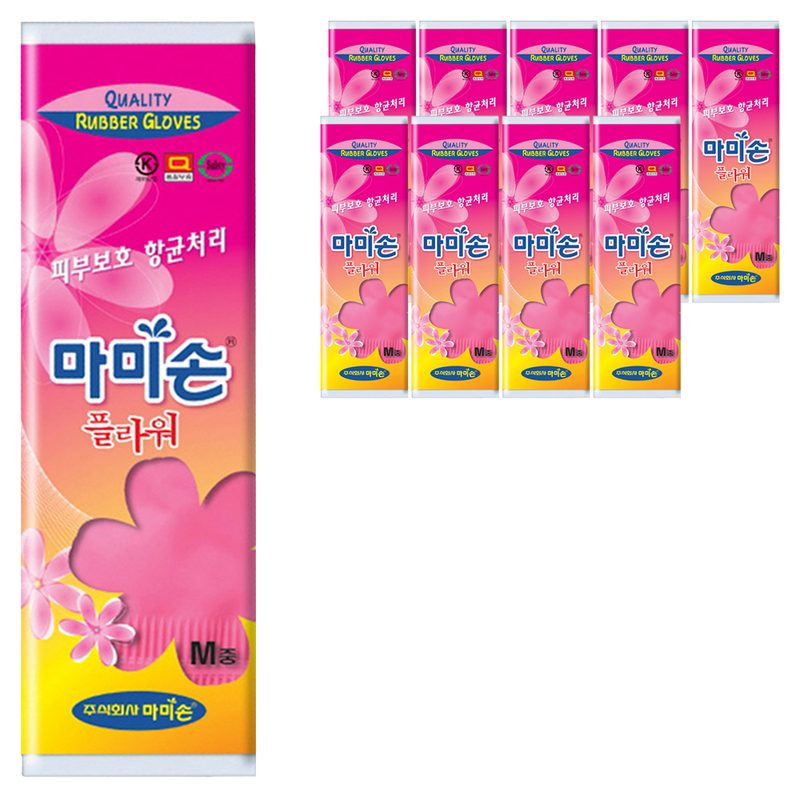 마미손 플라워 고무장갑