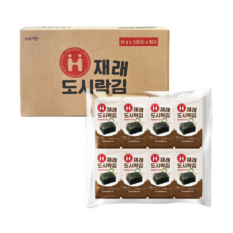 해농 재래 도시락김 4g, 4g, 128개