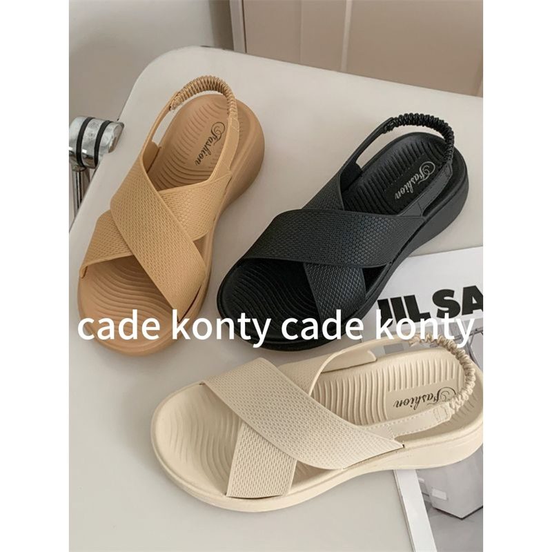 BLACK K7 여성 발편한 샌들 초경량 밴딩 여름샌들