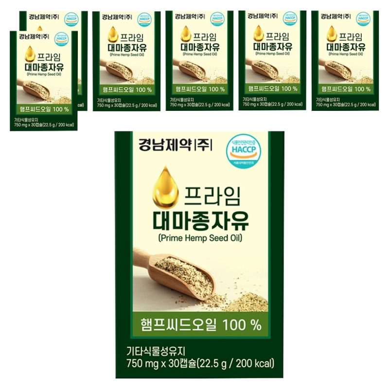 경남제약 프라임 대마종자유, 30정, 6개