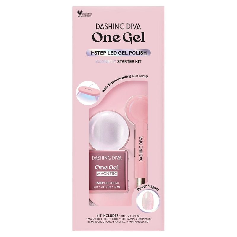 데싱디바 젤네일 원젤 마그네틱 키트, 이리데슨트 토퍼, 1개, 10ml