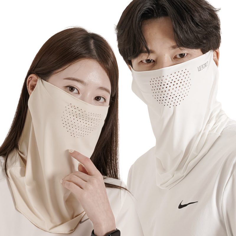 르포스 자외선차단 쿨 스포츠 골프 마스크 1+1, 스킨베이지+화이트, 1