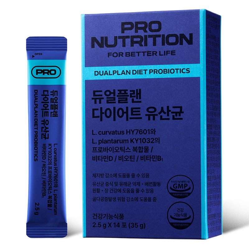 PRONUTRITION 정품 듀얼플랜 다이어트 유산균 14p, 35g, 